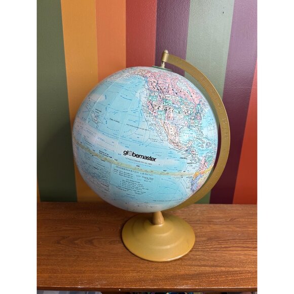 Globemaster 12” world globe vintage large earth desktop decor - Picture 5 of 6